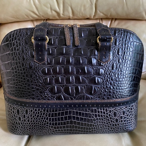 Vintage Brahmin Vivian Satchel & Wallet Set Melbourne Leather Tri-Color - Picture 4 of 15